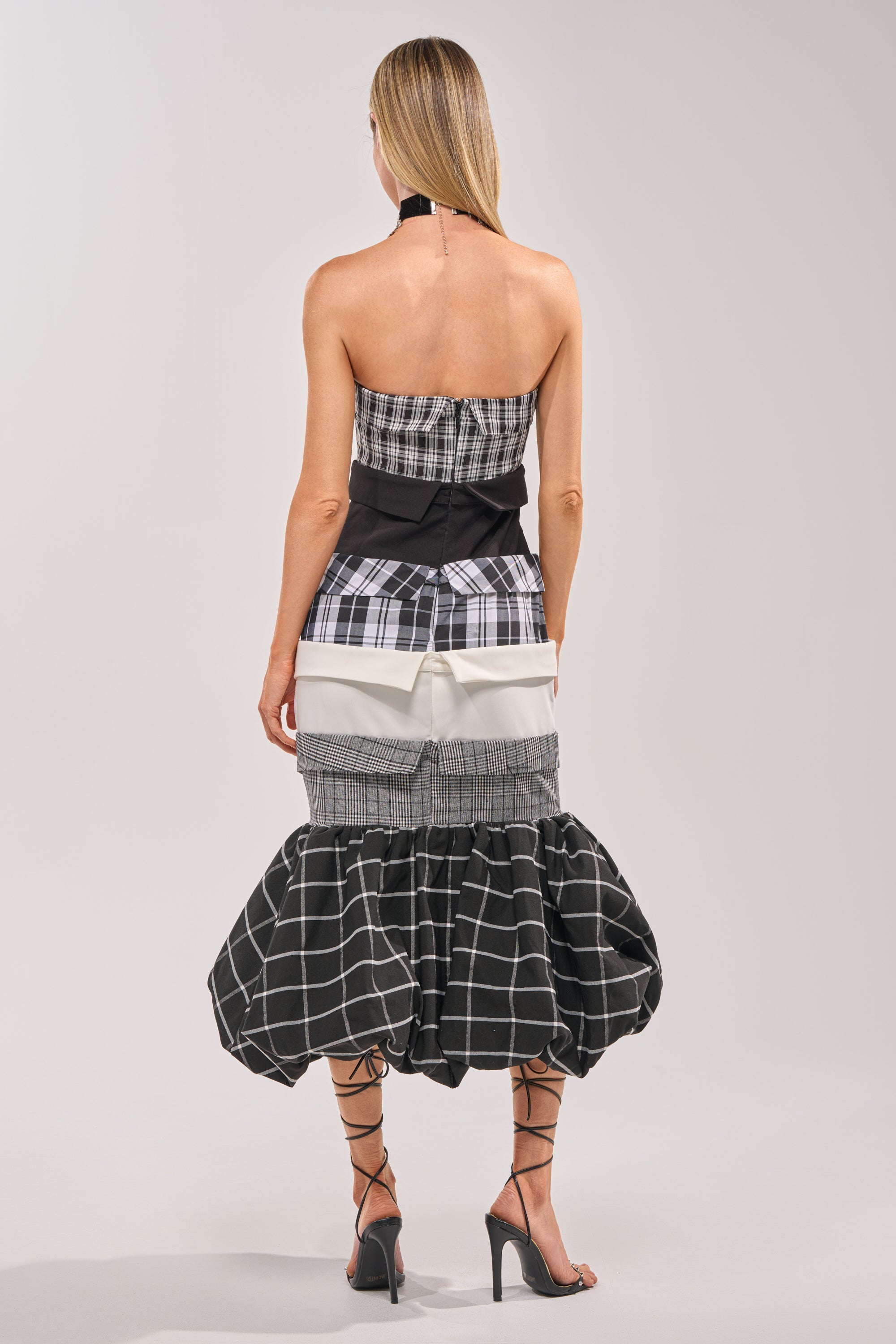 CHANGING IT UP PLAID MIDI DRESS