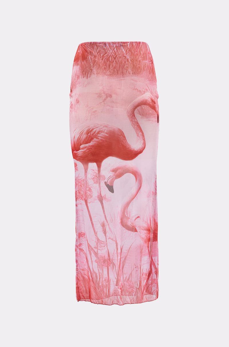 IM A FLAMINGO SWIM COVER SKIRT