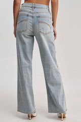 TRYING SOMETHING OUT STUDDED DENIM