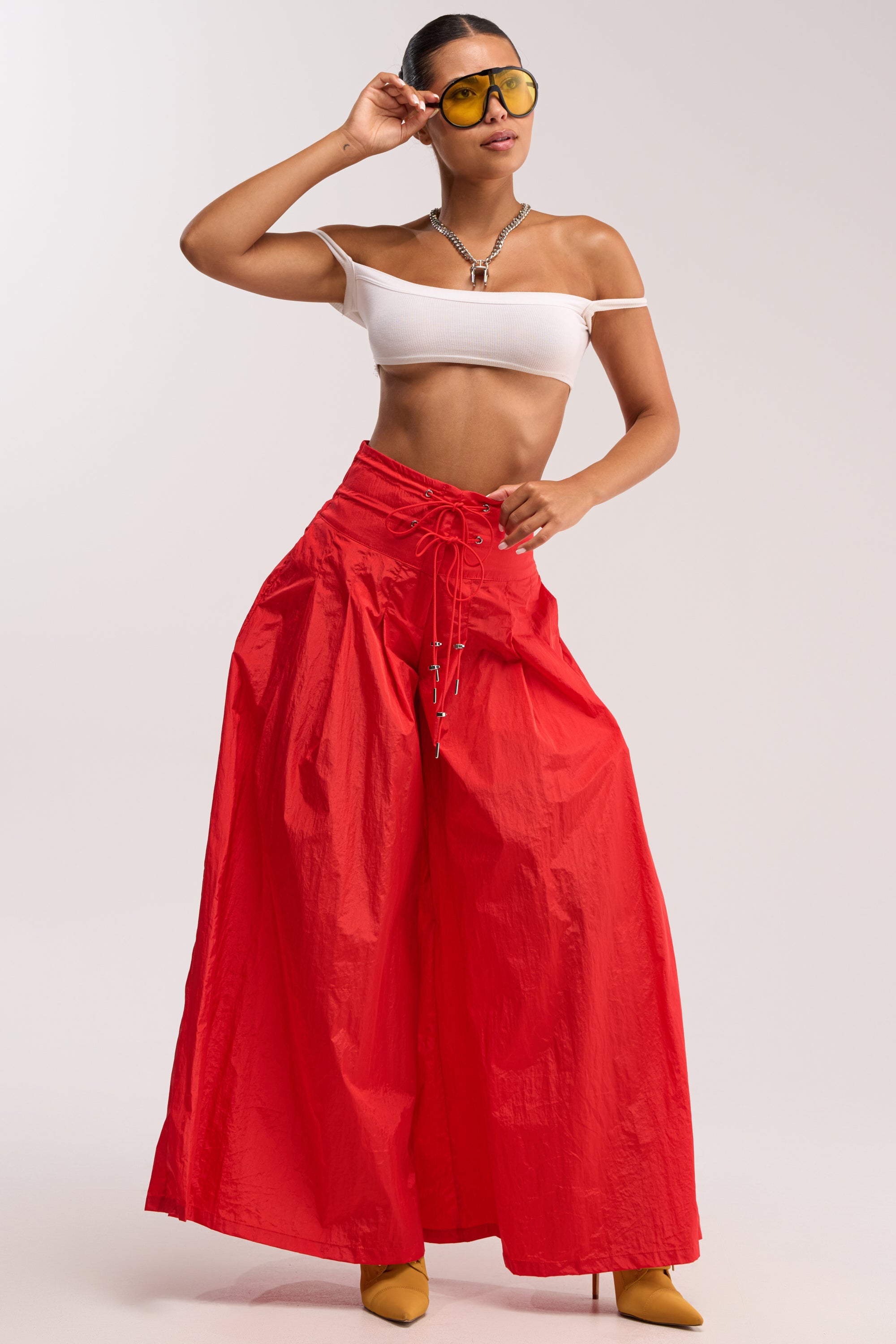DANCE THE NIGHT AWAY PALAZZO PANT IN RED