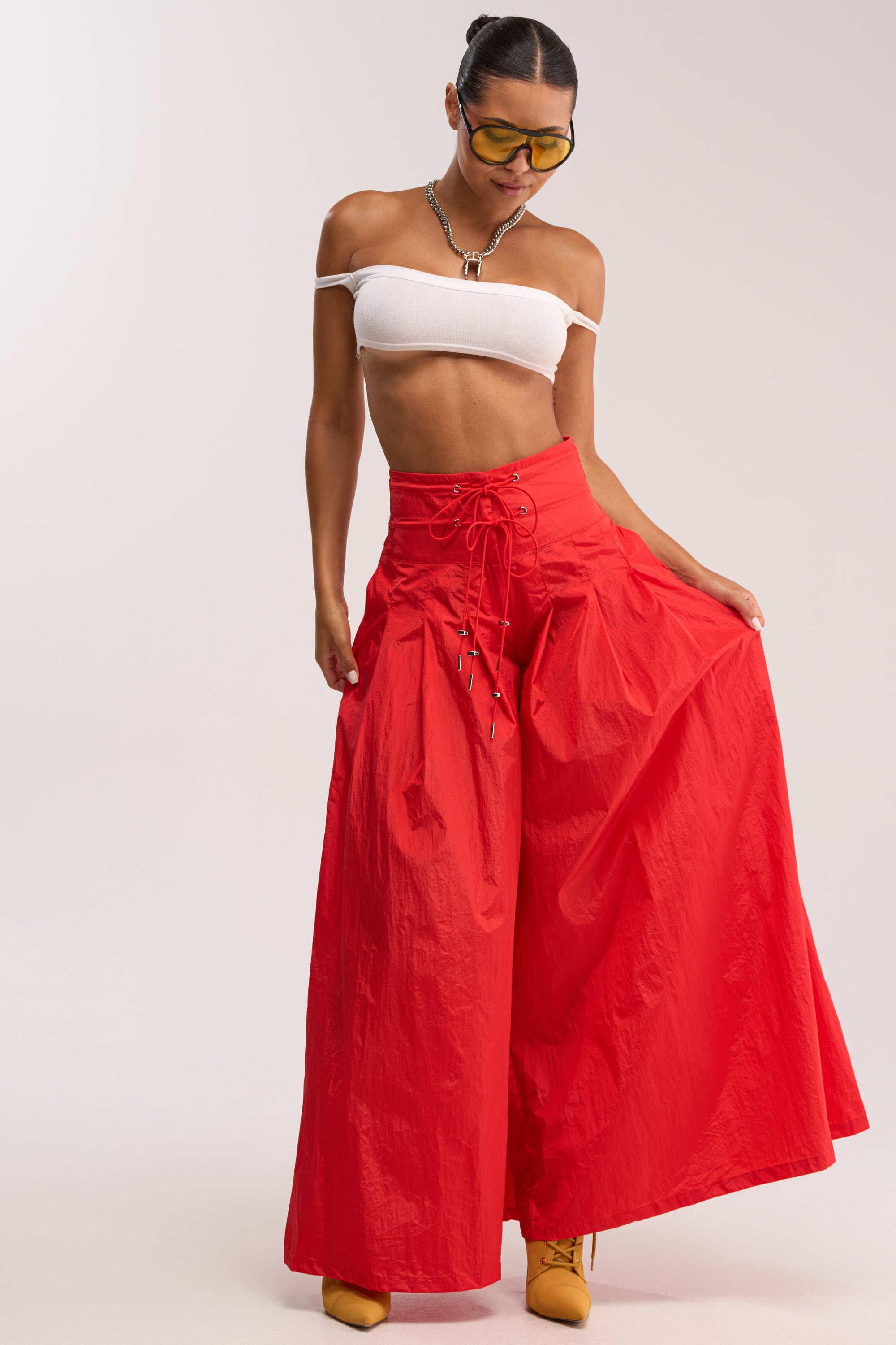 DANCE THE NIGHT AWAY PALAZZO PANT IN RED