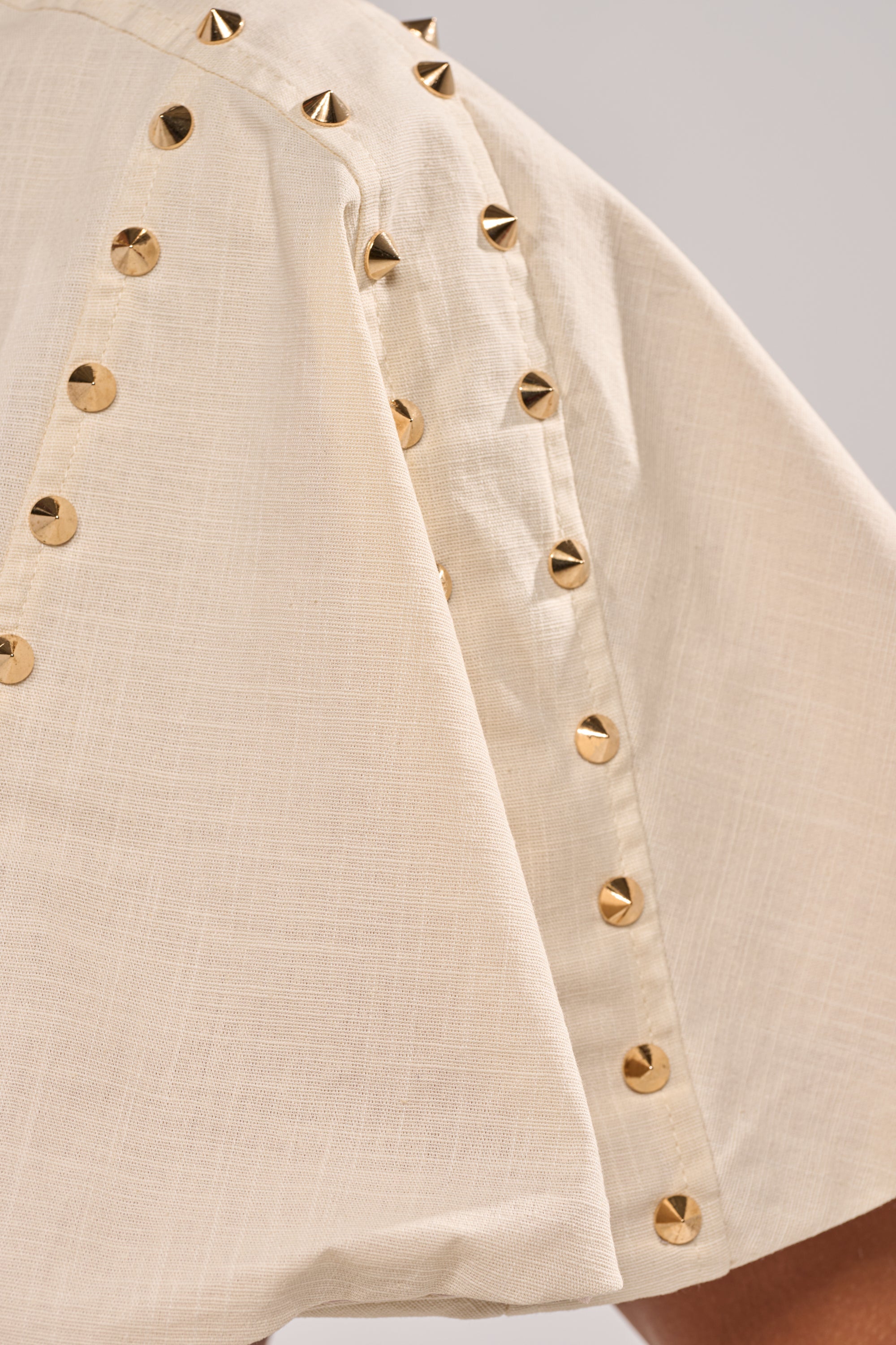 MAEVE LINEN STUDDED BLOUSE
