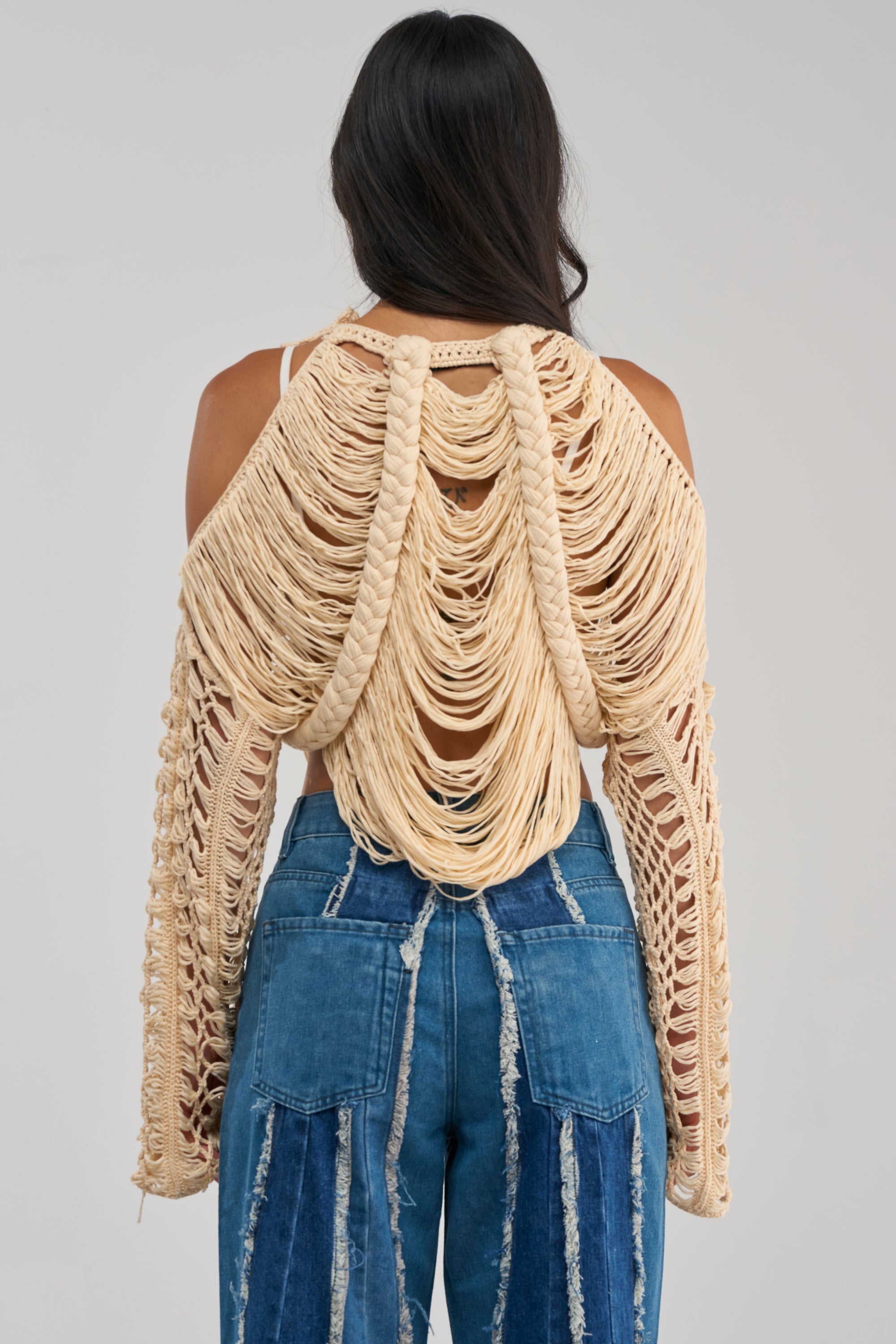 CATCHING FEELING FRINGE SWEATER