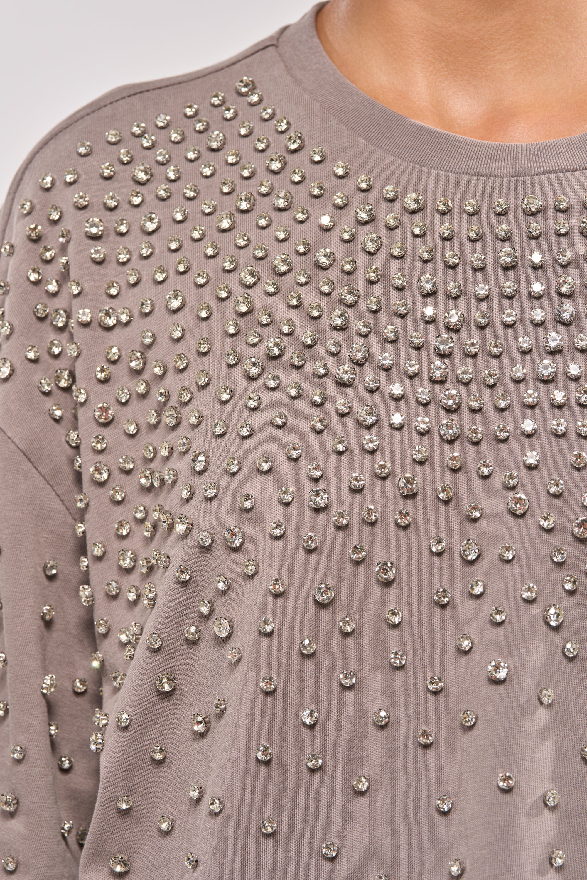 IN MY ELEMENT RHINESTONE TEE SHIRT MINI DRESS