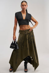 NONE OF YOUR CONCERN MIDI SKIRT
