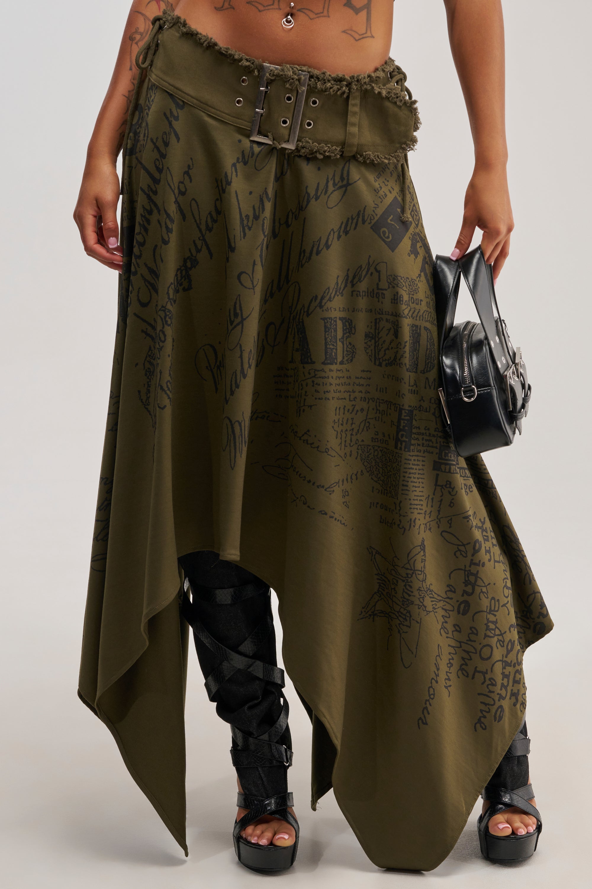 NONE OF YOUR CONCERN MIDI SKIRT