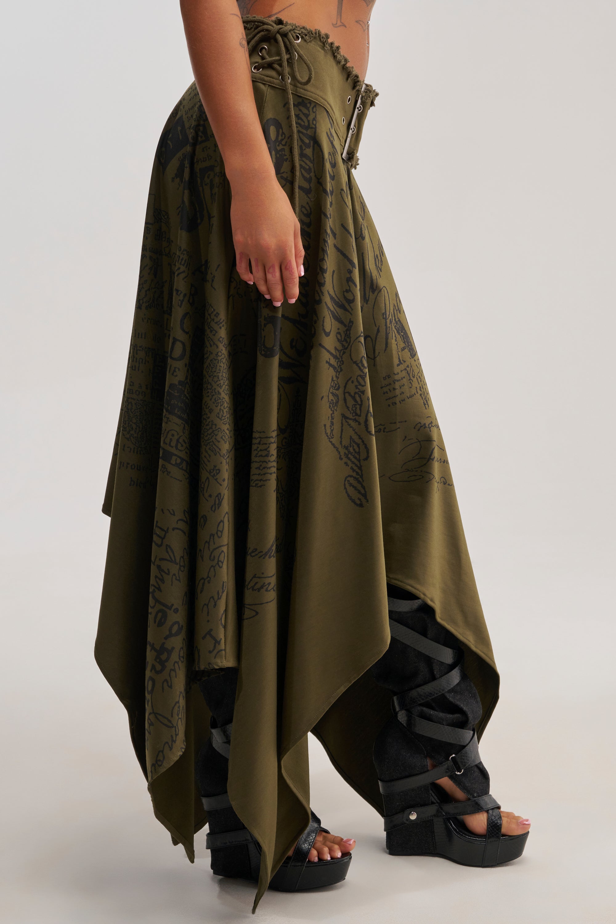 NONE OF YOUR CONCERN MIDI SKIRT