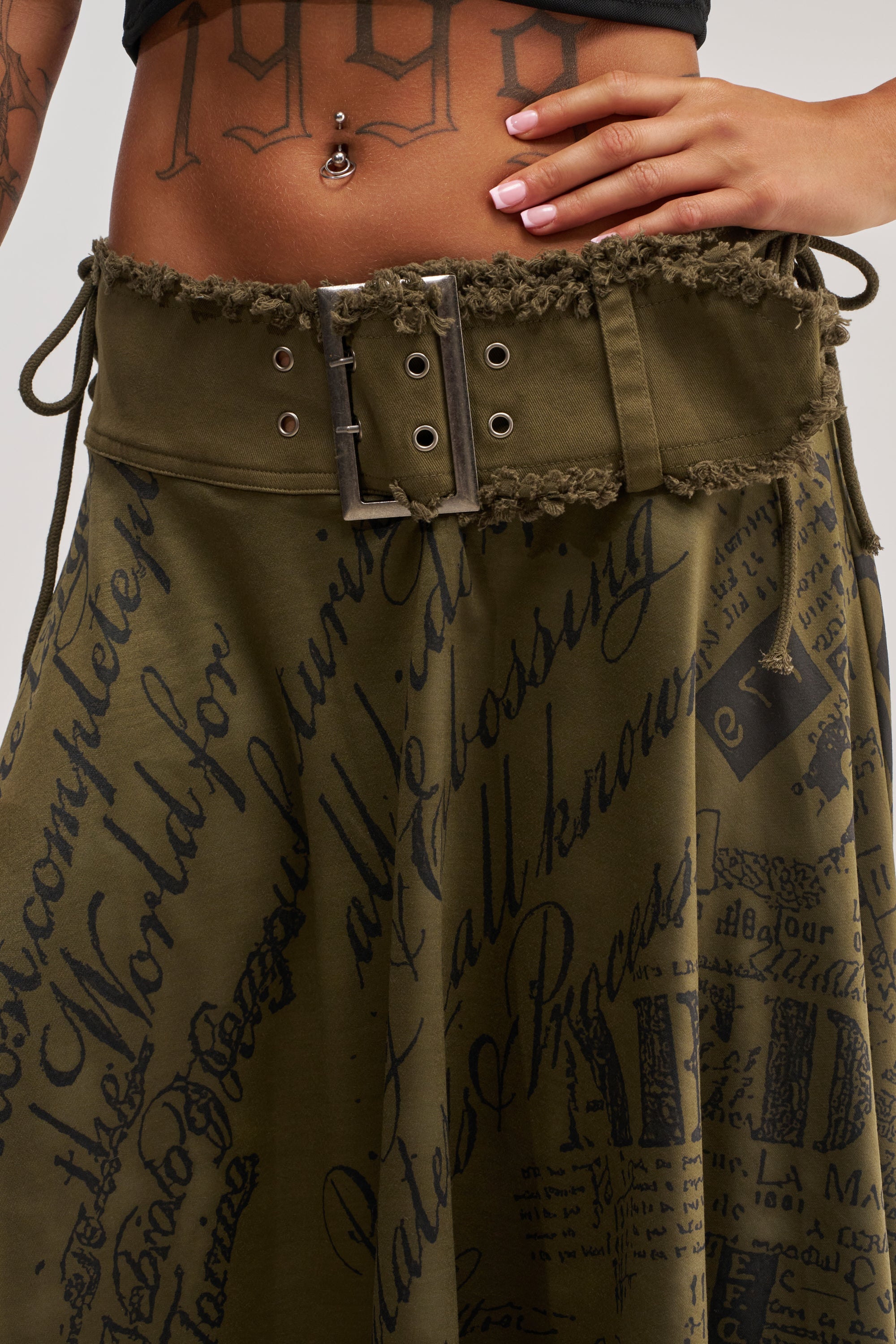 NONE OF YOUR CONCERN MIDI SKIRT