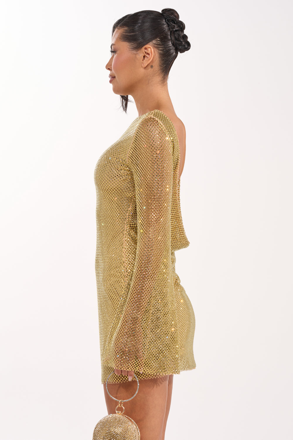 TAKE ME TO IBIZA RHINESTONE MINI DRESS