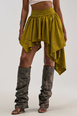 YOUNG AND FREE MINI SKIRT WITH GROMMETS