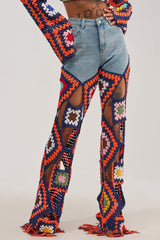 MIXED FEELING CROCHET DENIM