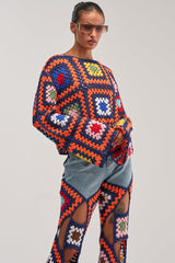 MIXED FEELING CROCHET SWEATER
