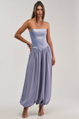 READ MY MIND STRAPLESS JUMPSUIT IN BLUE