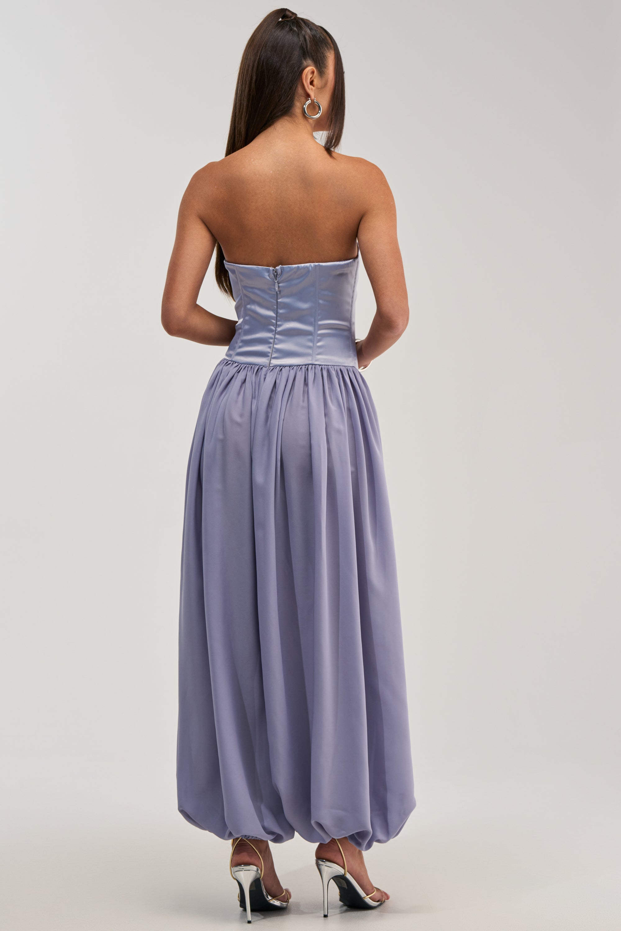 READ MY MIND STRAPLESS JUMPSUIT IN BLUE