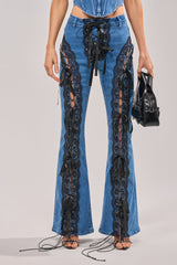 LACED UP DENIM