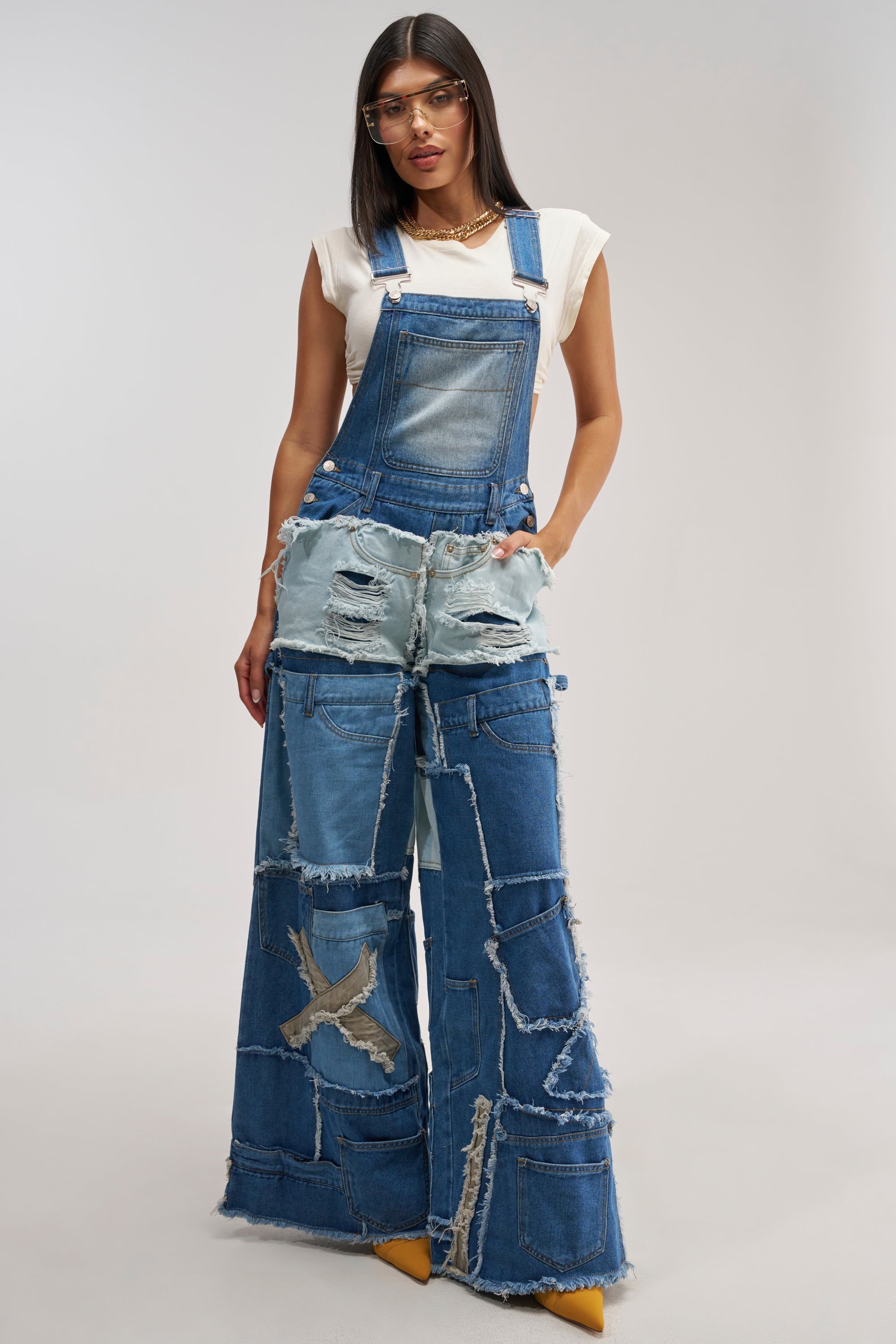 CITY CHIC DENIM OVERALLS