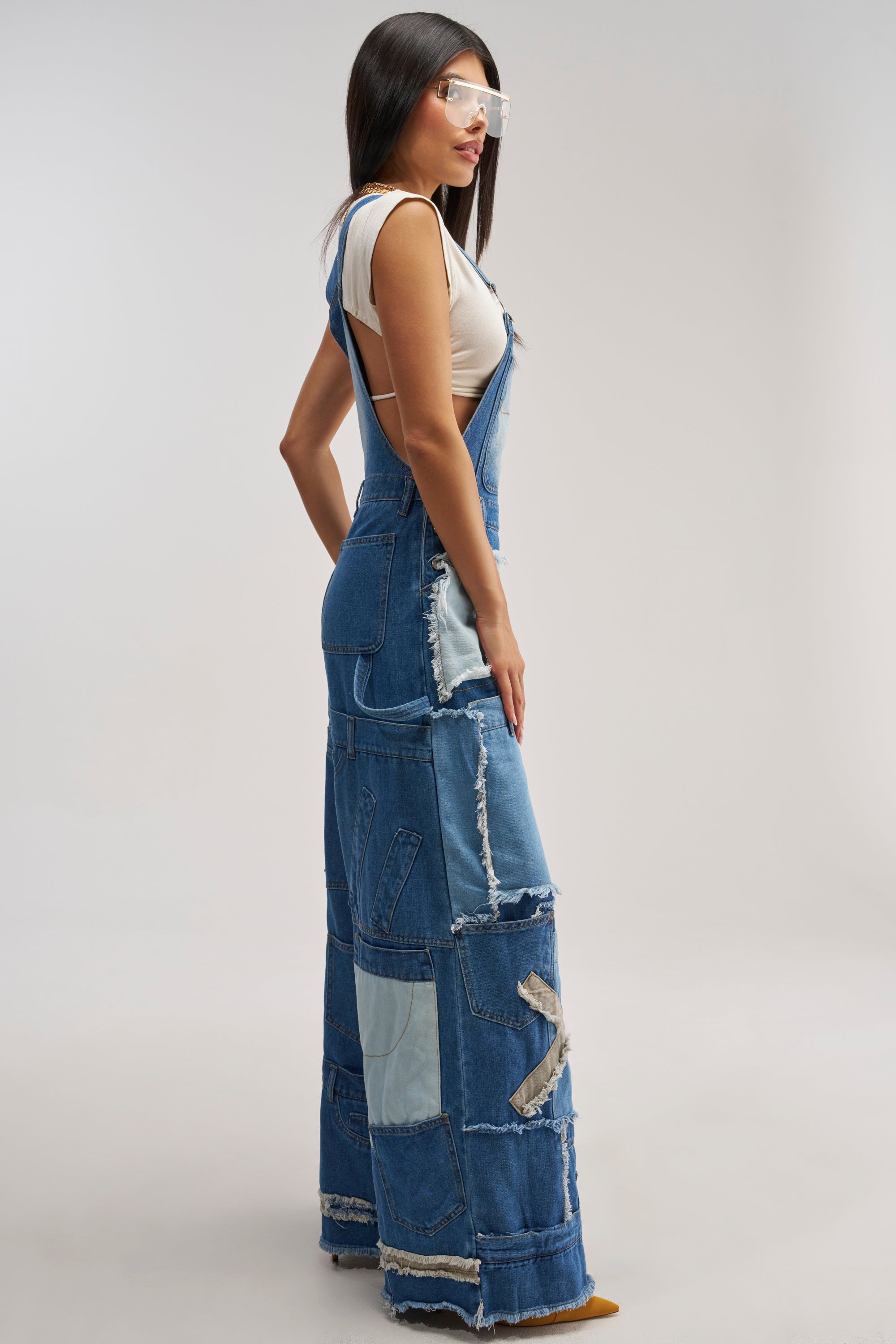 CITY CHIC DENIM OVERALLS