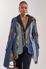 HERE FOR IT PATCHWORK BLAZER