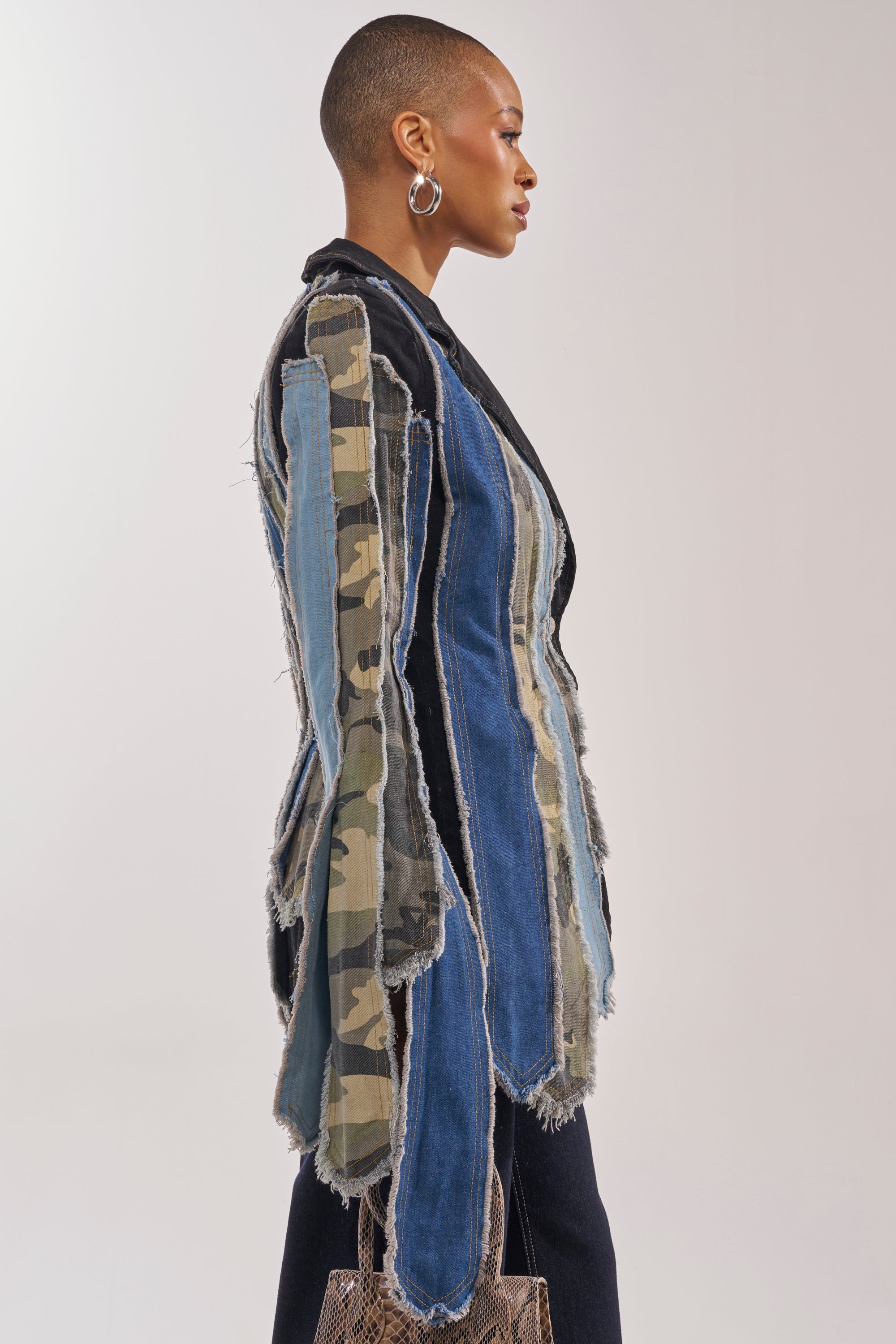 HERE FOR IT PATCHWORK BLAZER