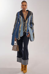 HERE FOR IT PATCHWORK BLAZER