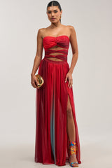 CELESTE CHIFFON MAXI DRESS IN MULTI