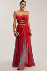 CELESTE CHIFFON MAXI DRESS IN MULTI