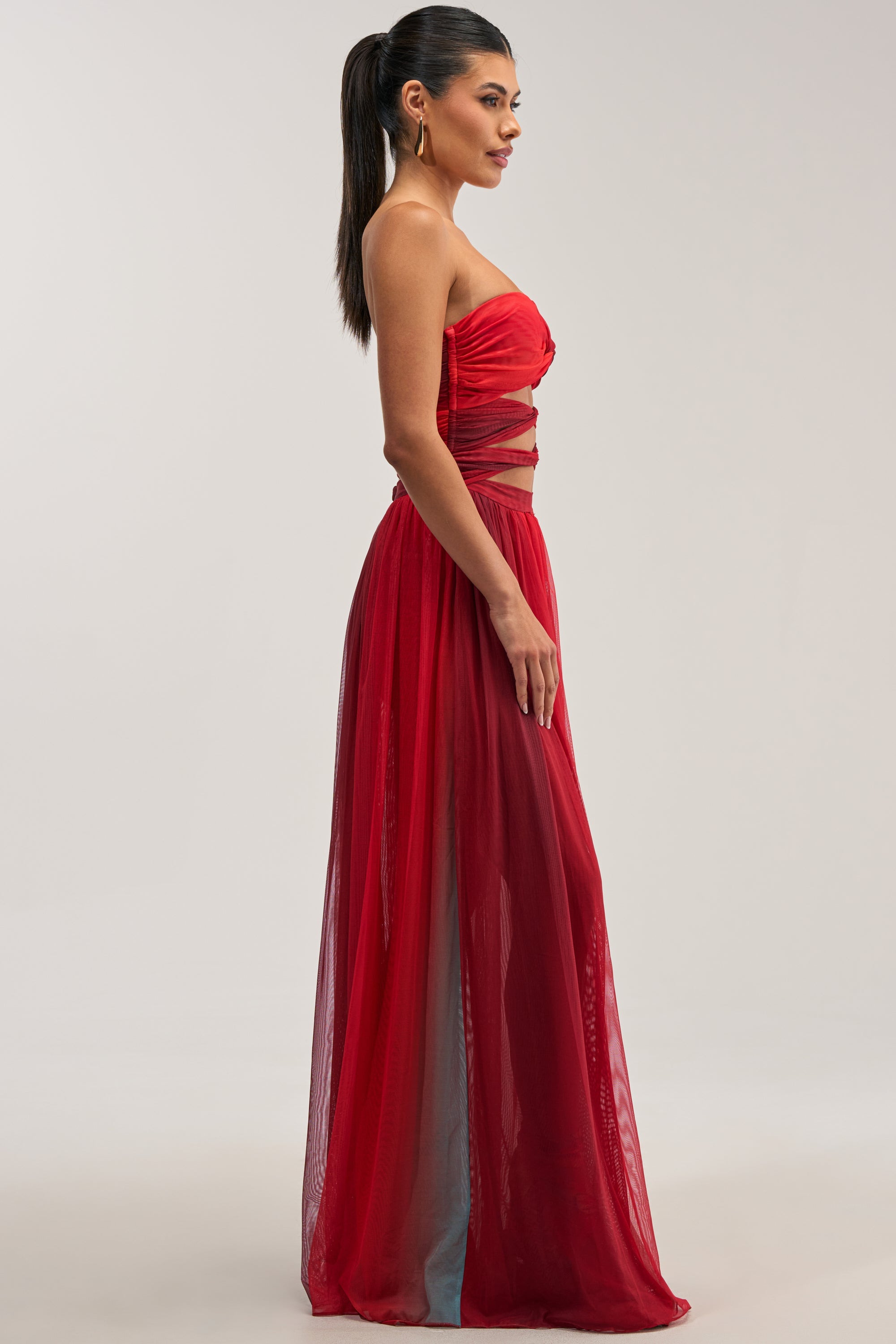 CELESTE CHIFFON MAXI DRESS IN MULTI
