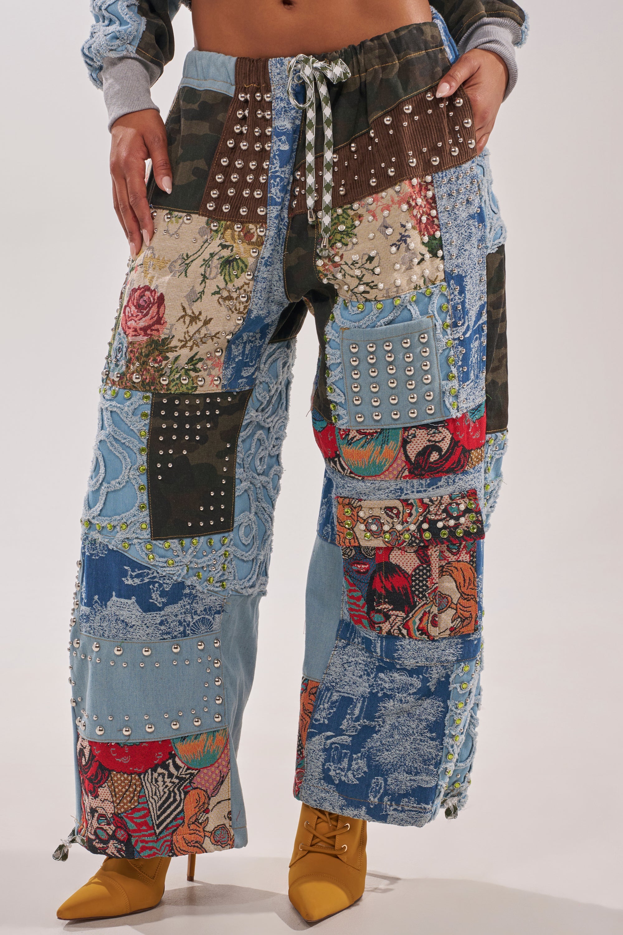 CALL EM CRAZY PATCHWORK JOGGER
