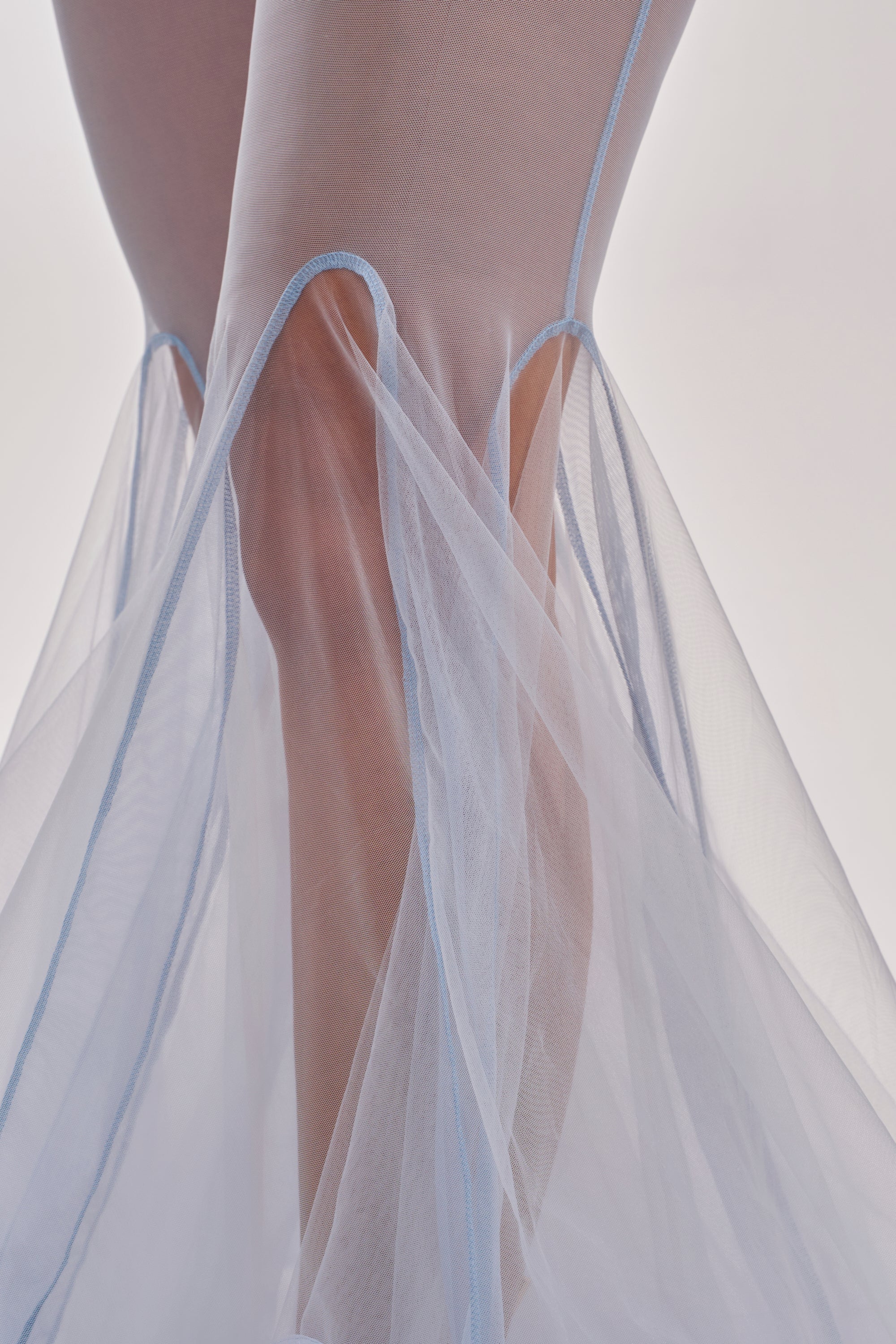 FEELING BLUE MESH FLARE PANT