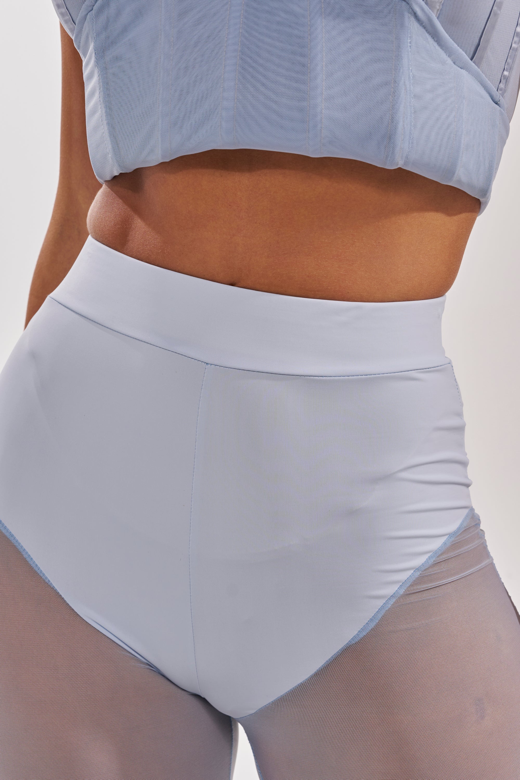 FEELING BLUE MESH FLARE PANT