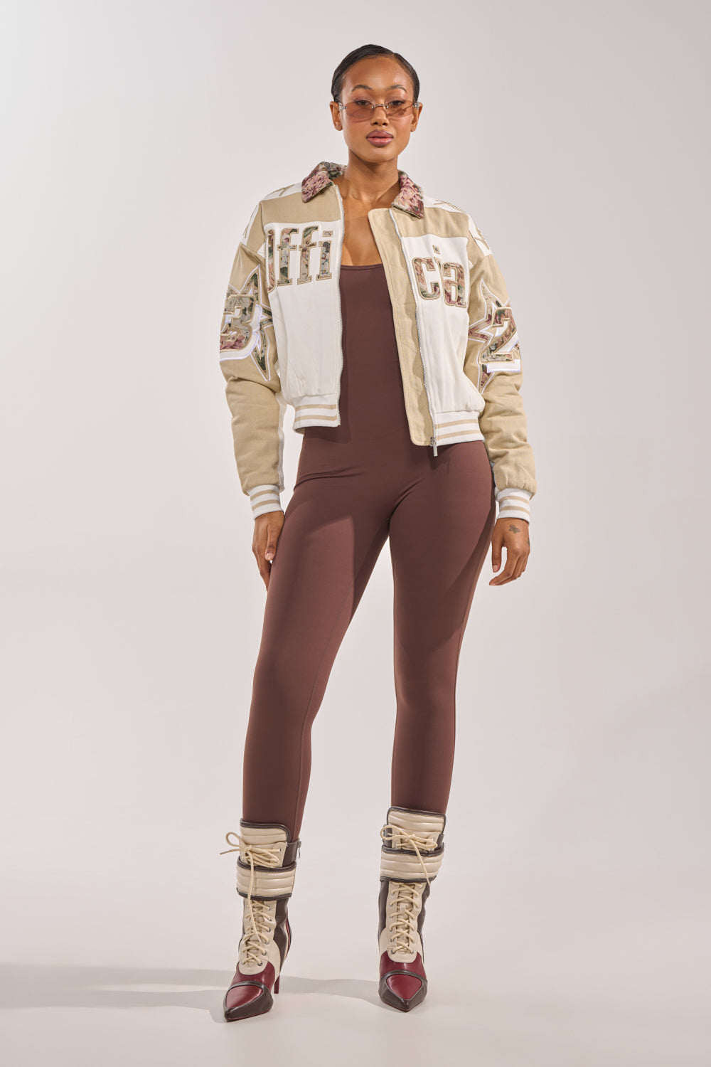 THAT GIRL SEAMLESS JUMPSUIT IN BROWN