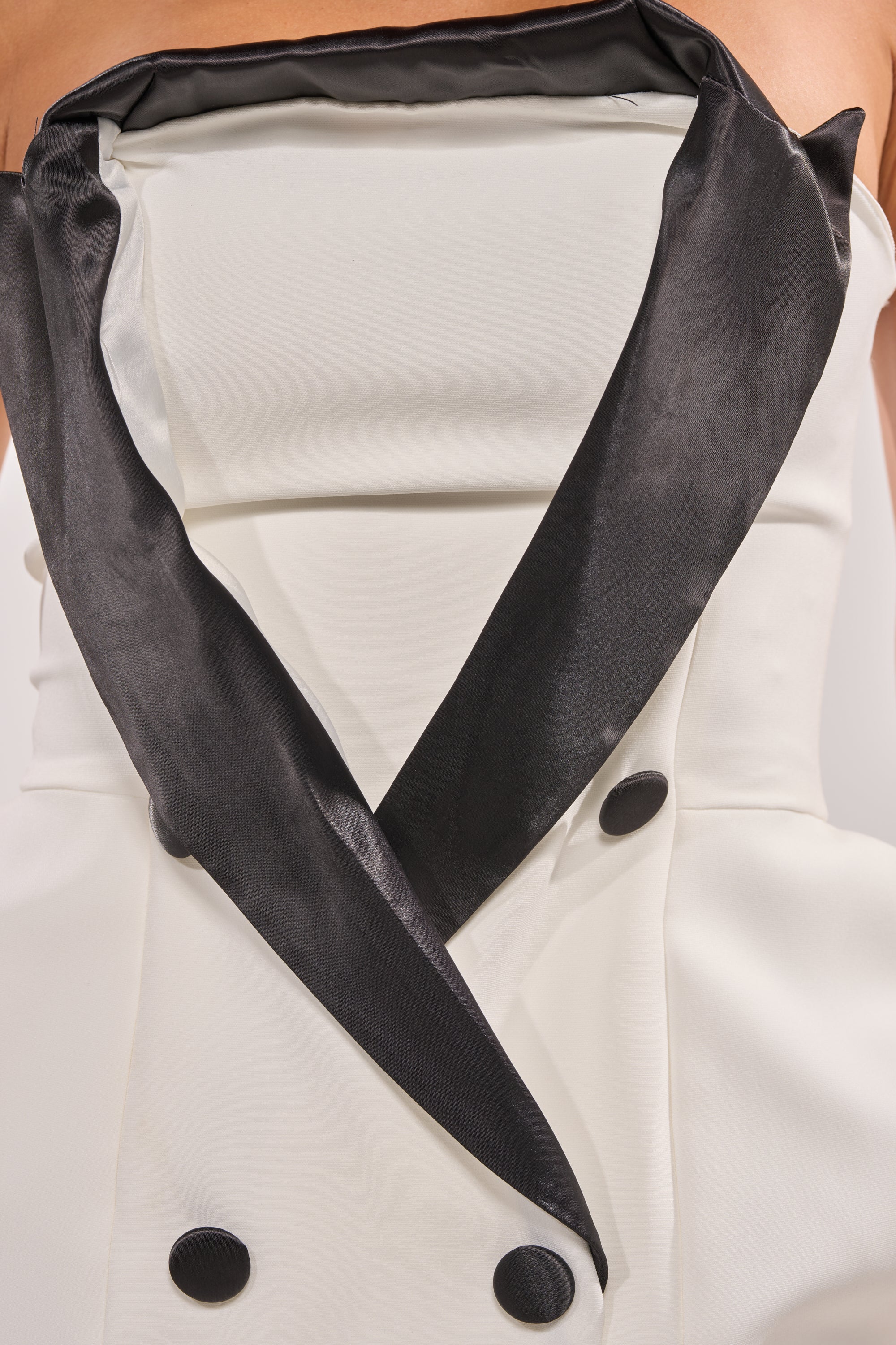 THE MAIN EVENT SUITING MINI DRESS IN WHITE