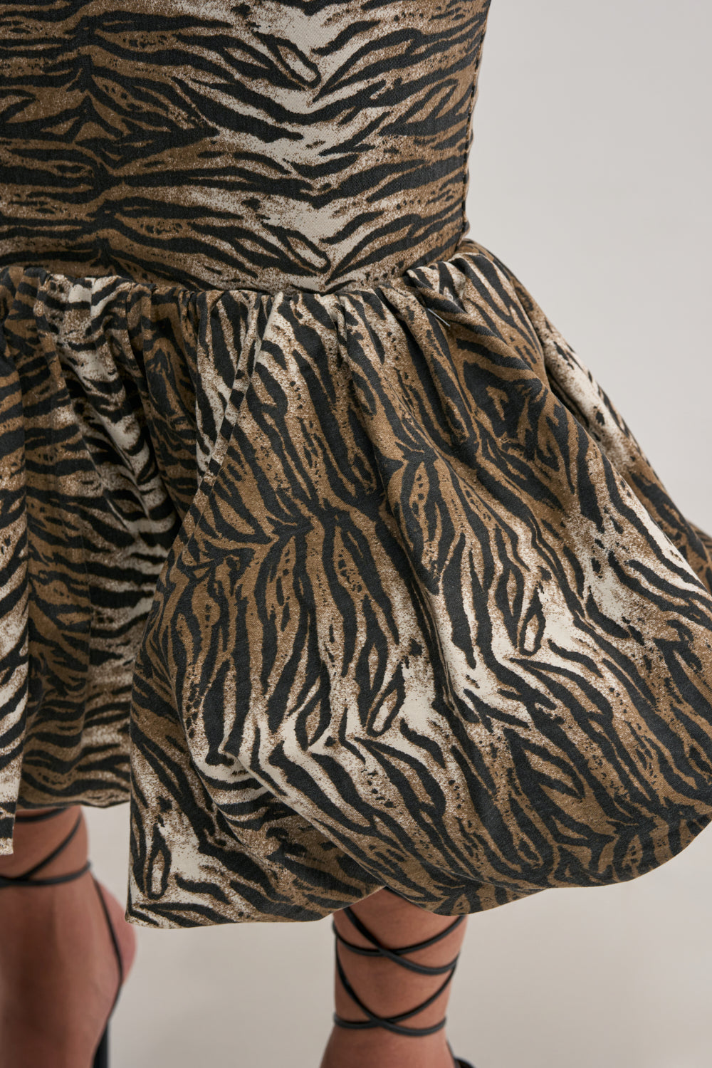 INTO THE WILD ZEBRA MIDI SKIRT