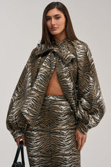 INTO THE WILD ZEBRA BLOUSE