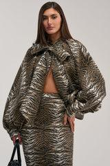 INTO THE WILD ZEBRA BLOUSE