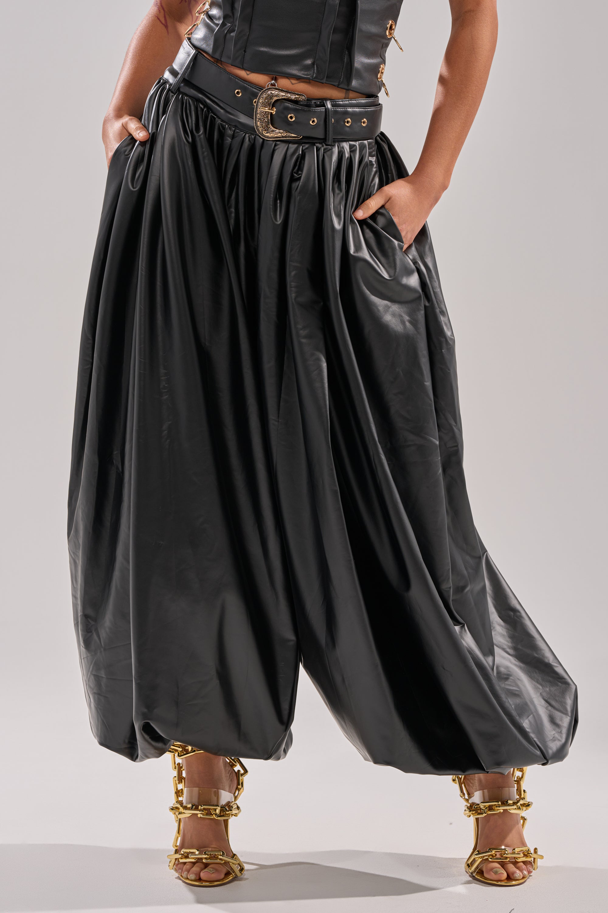 ZONA BALLOON LEATHER TROUSER