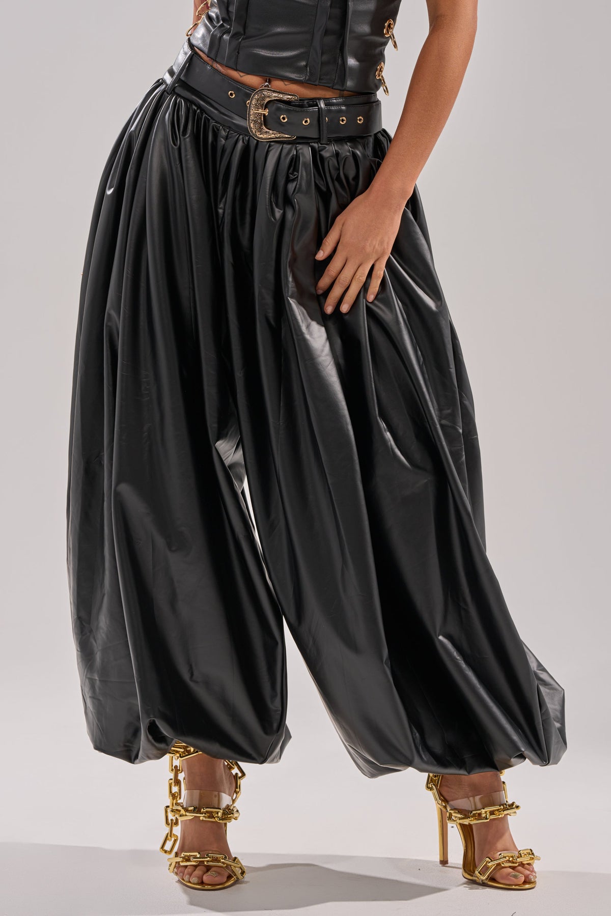 ZONA BALLOON LEATHER TROUSER
