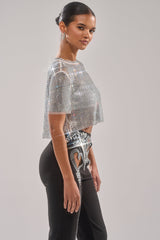 JUST A FEELING RHINESTONE TEE
