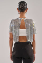 JUST A FEELING RHINESTONE TEE
