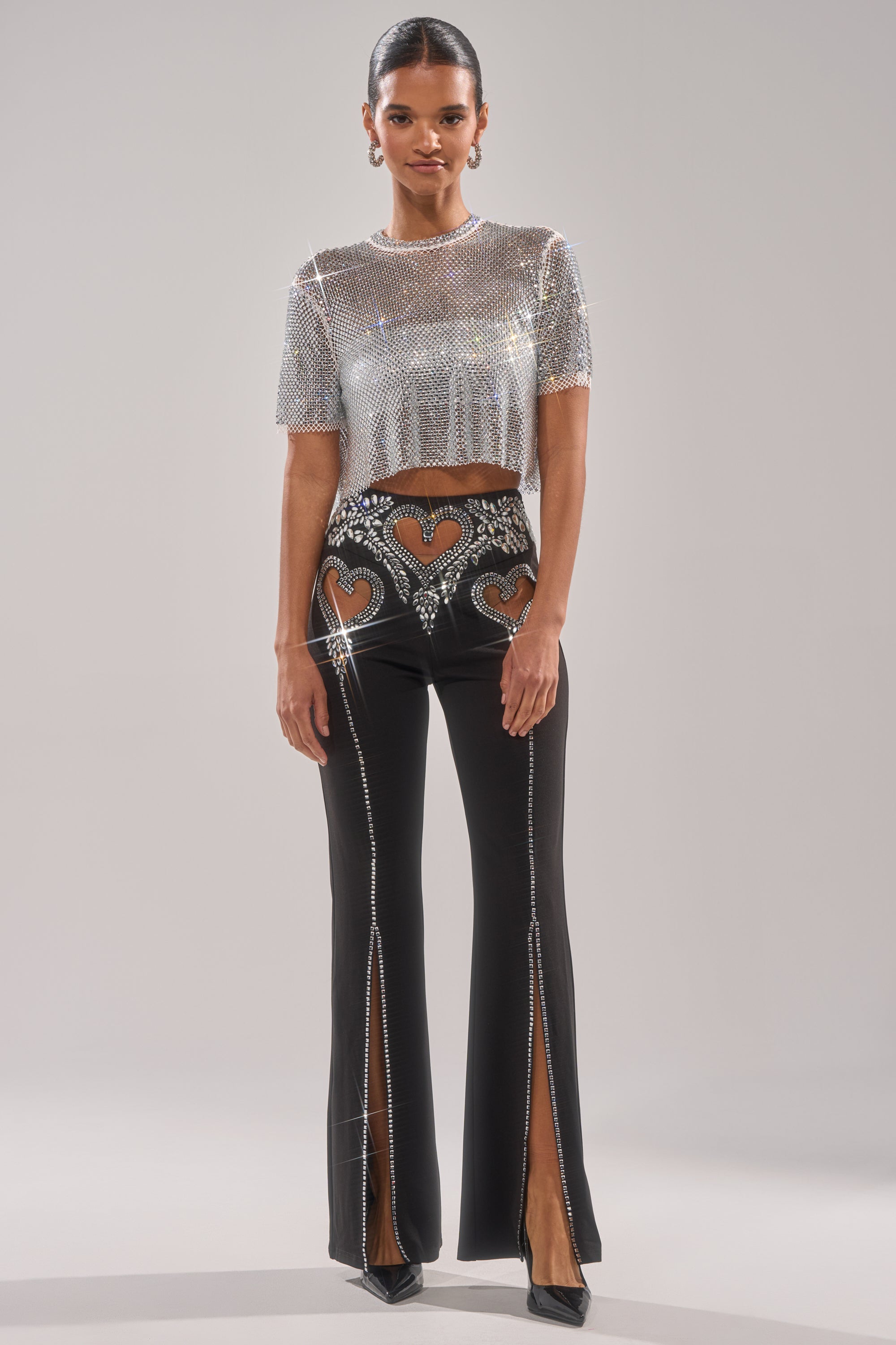 JUST A FEELING RHINESTONE TEE
