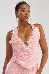 LOVE BOMB SEQUIN BLOUSE IN PINK