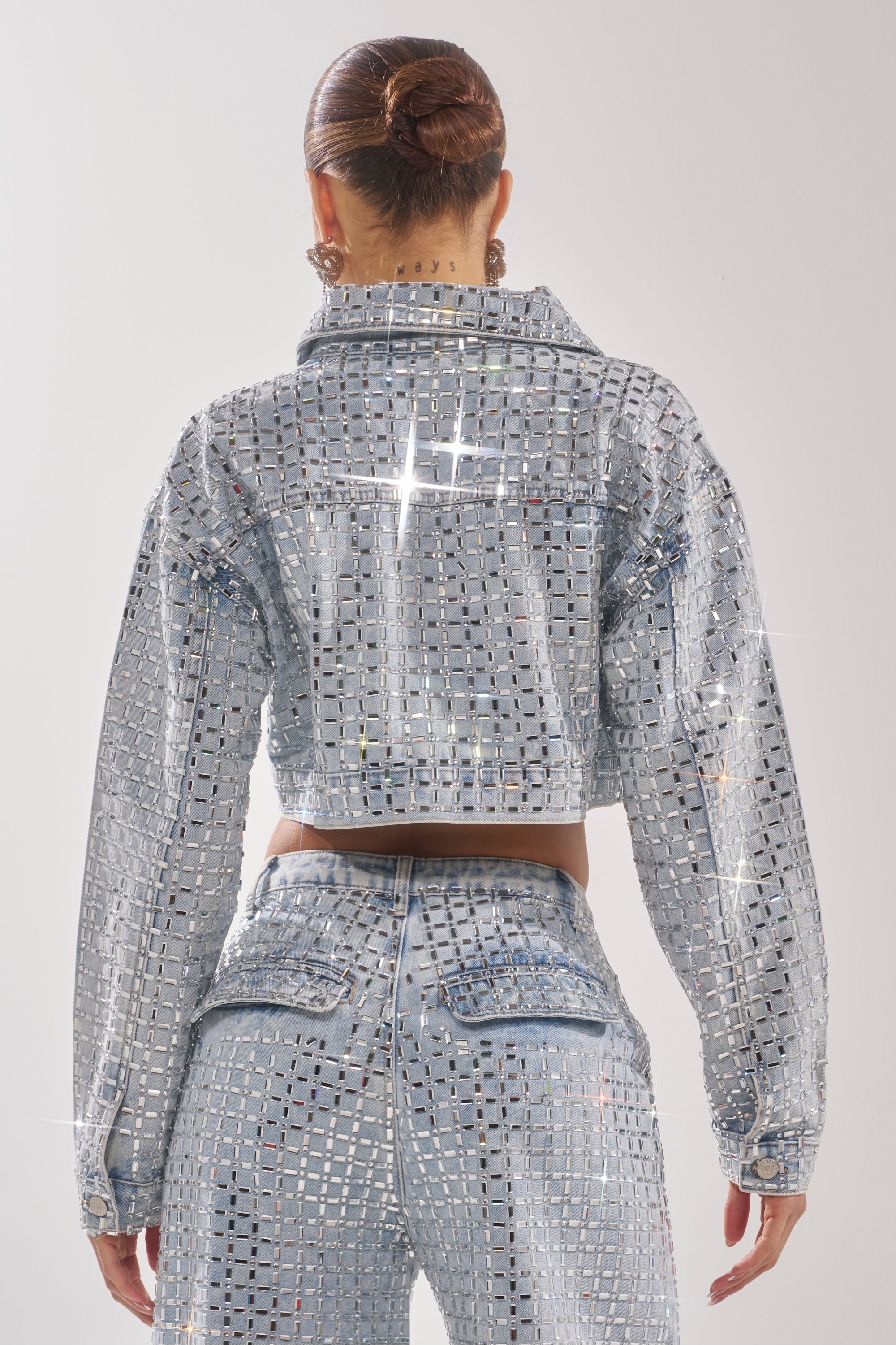 PICK N CHOOSE RHINESTONE DENIM JACKET