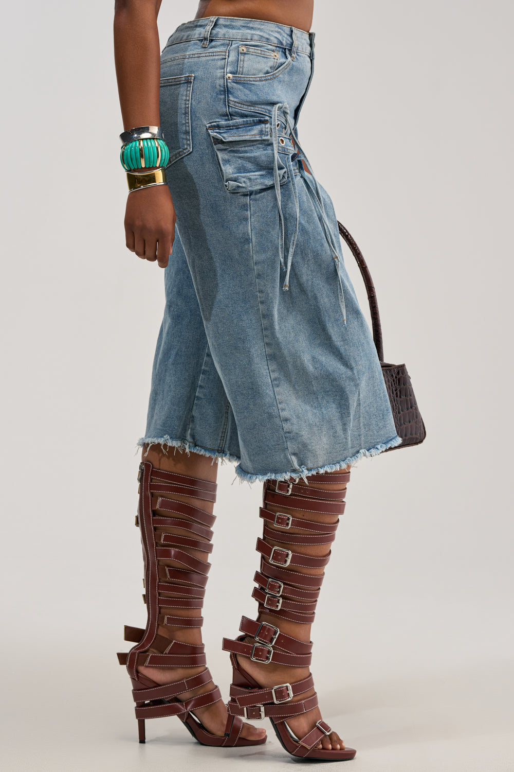 BABY GIRL DENIM GAUCHO SHORT