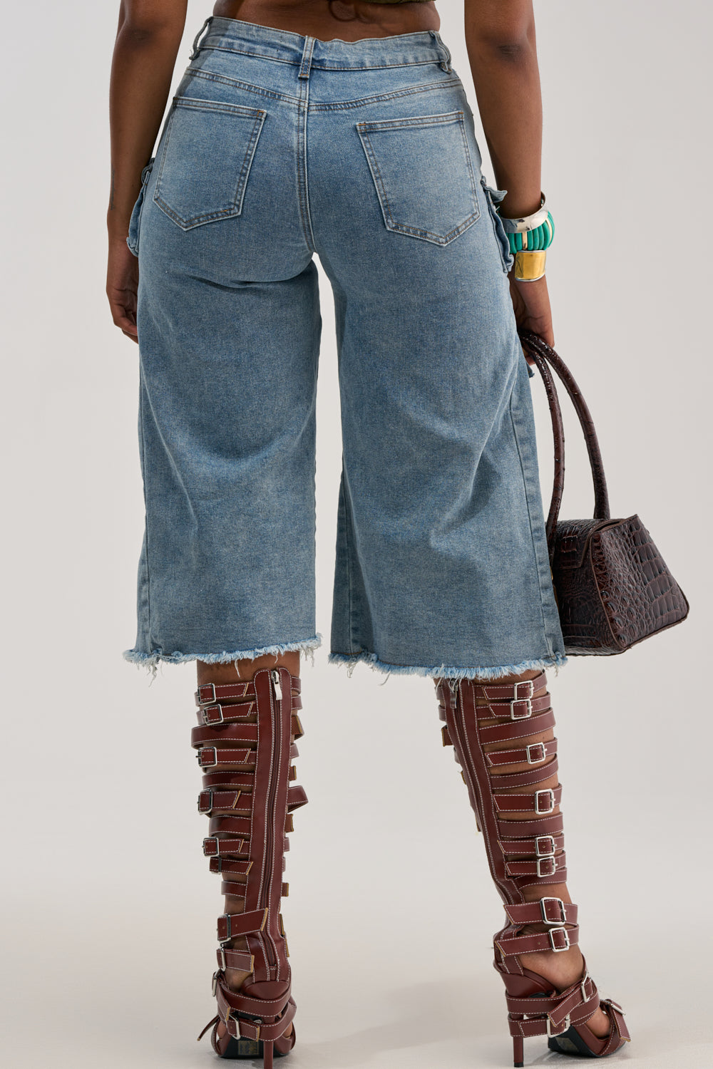 BABY GIRL DENIM GAUCHO SHORT