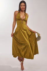 SOMETHING LIGHT NYLON MAXI DRESS