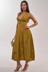 SOMETHING LIGHT NYLON MAXI DRESS