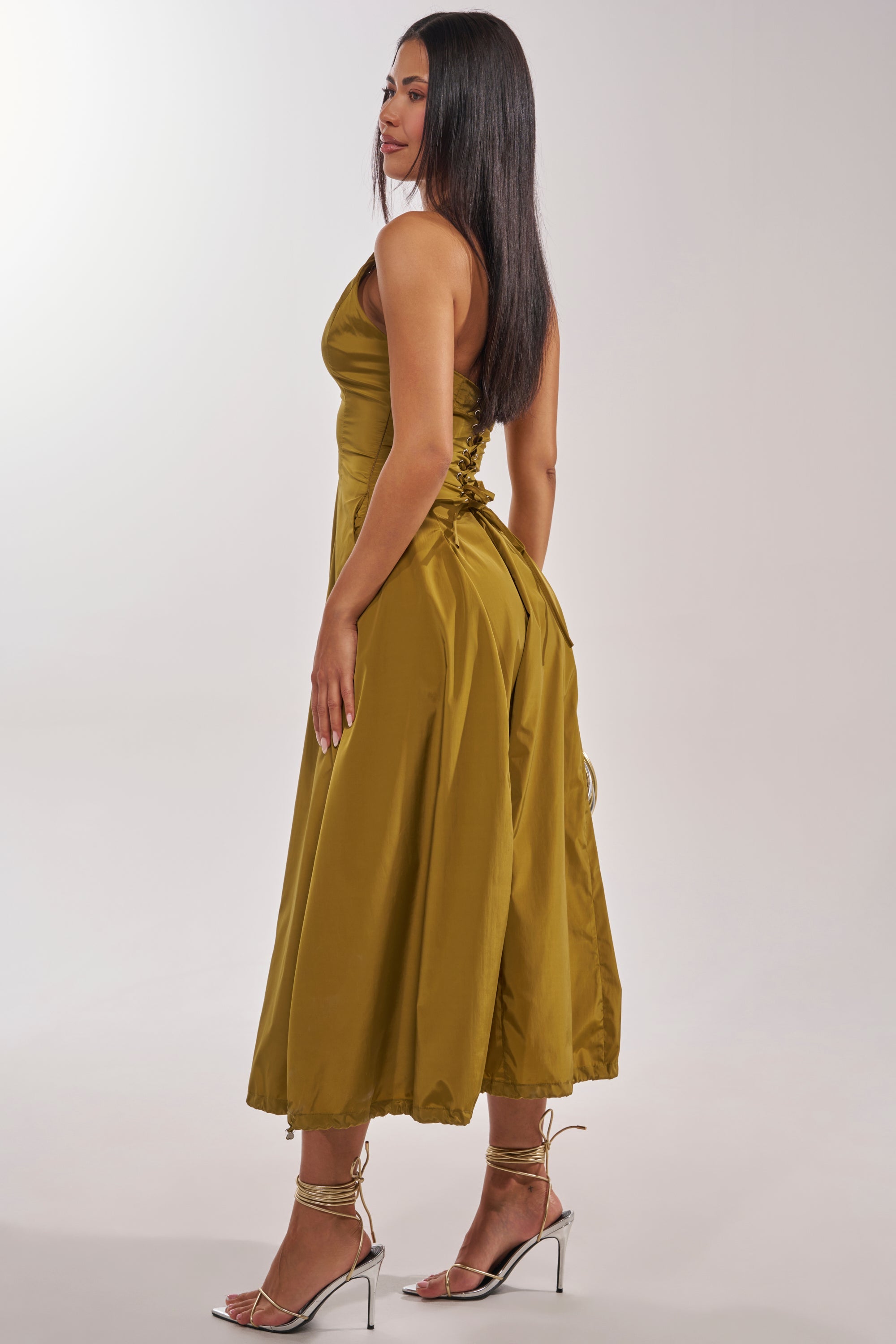 SOMETHING LIGHT NYLON MAXI DRESS