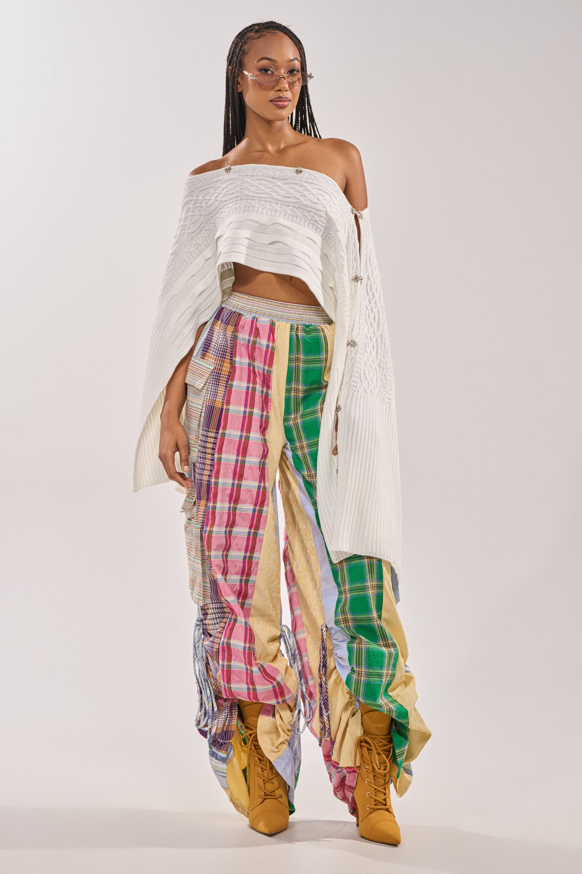 MIXED PLAIDS JOGGER
