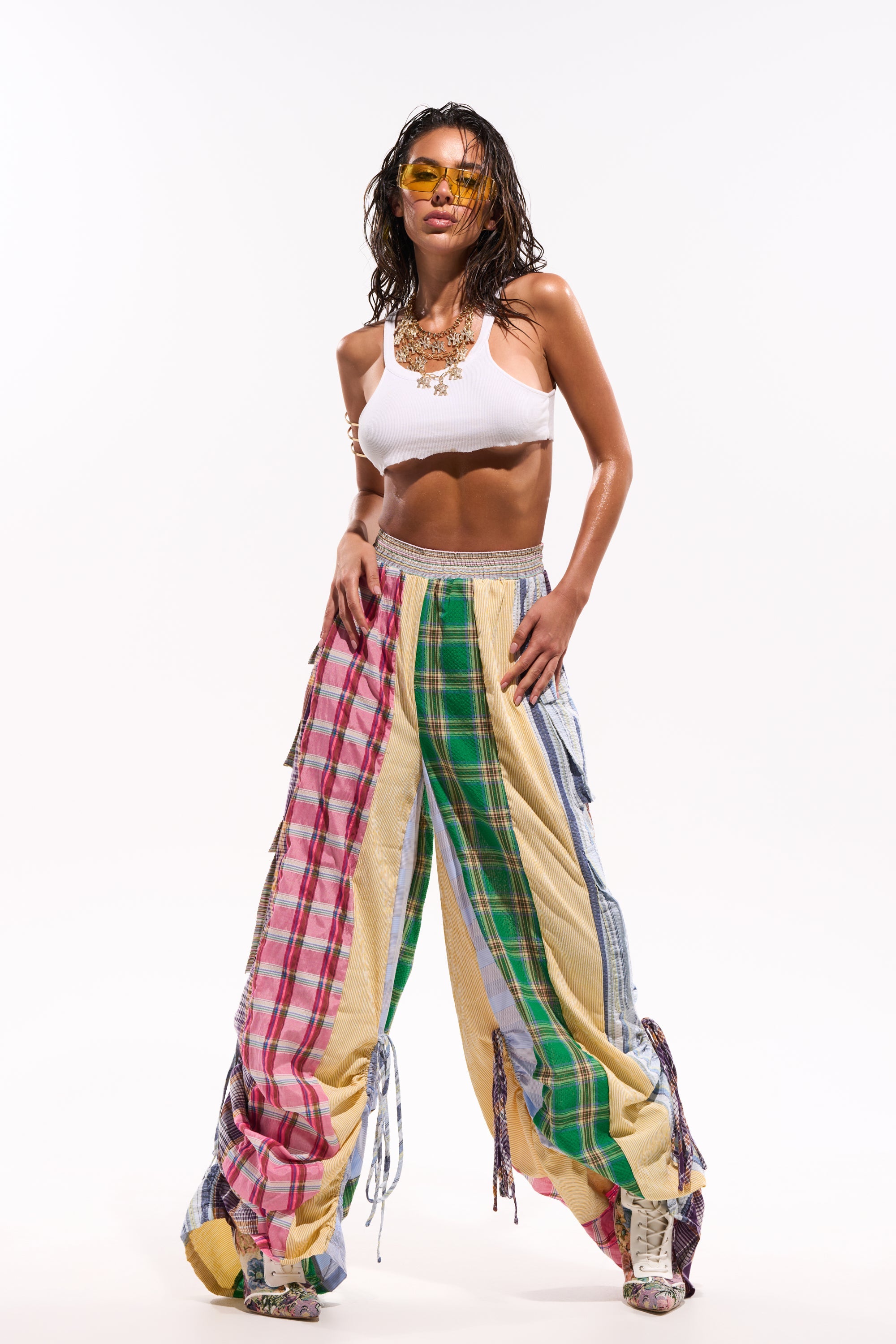 MIXED PLAIDS JOGGER