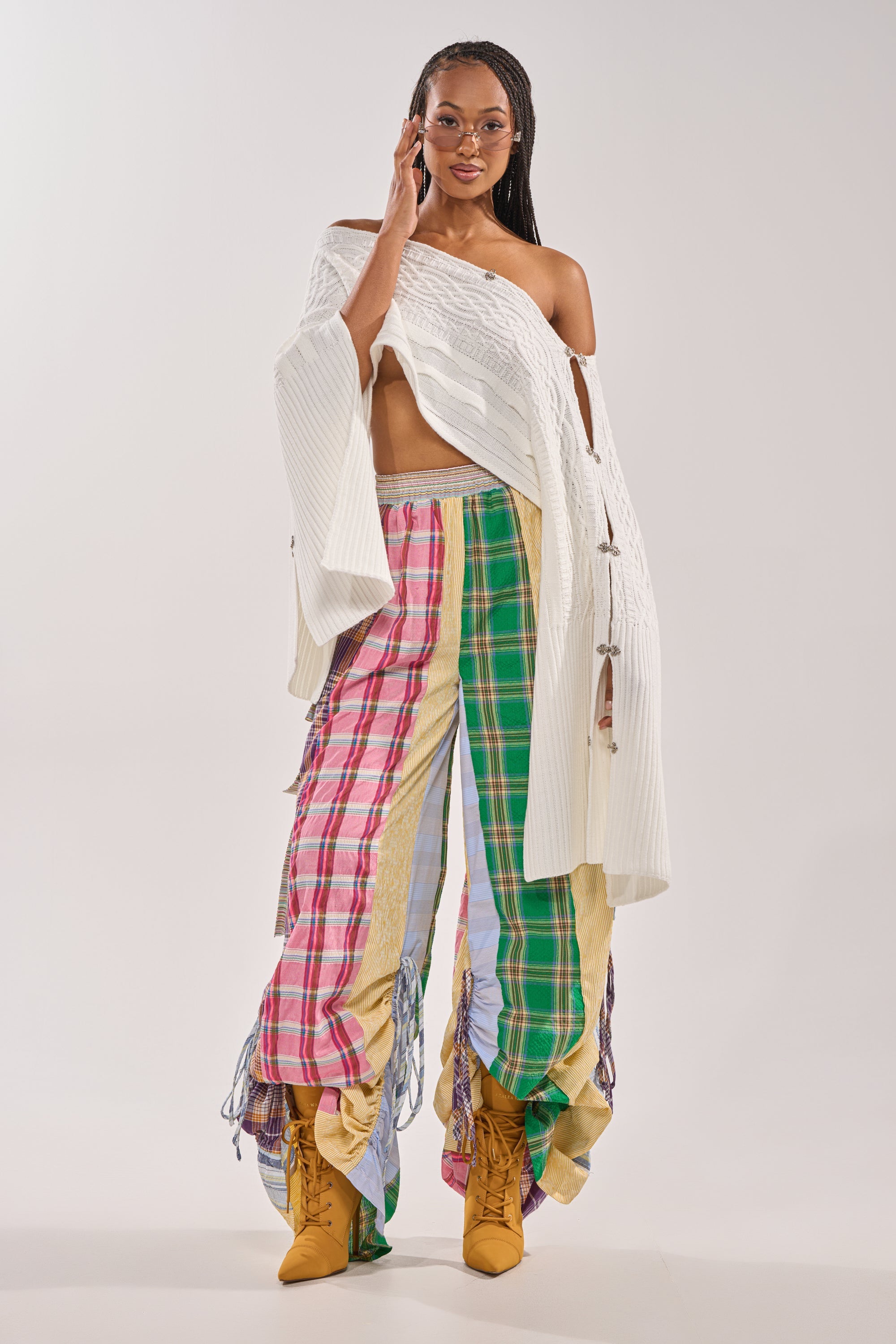 MIXED PLAIDS JOGGER